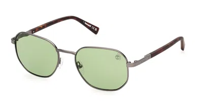 Timberland Tb00018 Polarized 09r Men's Sunglasses Gunmetal Size 53 In Gray