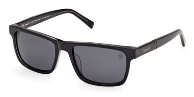 Timberland Tb00020 Polarized 01d Men's Sunglasses Black Size 55