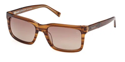 Timberland Tb00021 Polarized 48h Men's Sunglasses Brown Size 57 In Neutral