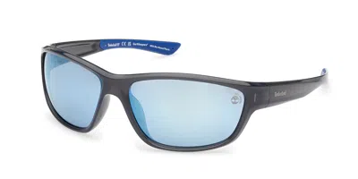 Timberland Tb00024 Polarized 20d Men's Sunglasses Grey Size 64 In Blue