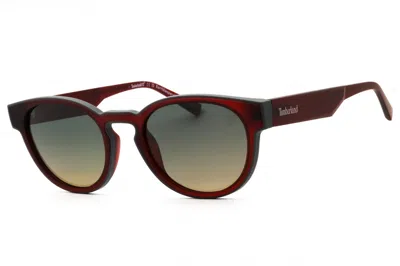 Timberland Tb00026 Polarized Round Sunglasses In Red