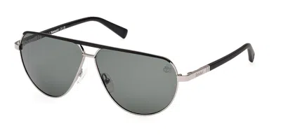 Timberland Tb00028 Polarized 08r Men's Sunglasses Gunmetal Size 61 In Gray