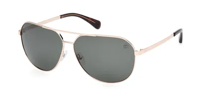 Timberland Tb00029 Polarized 32r Men's Sunglasses Gold Size 65 In Shiny Pale Gold