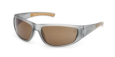 Timberland Tb00033 Polarized 20h Men's Sunglasses Grey Size 66 In Brown