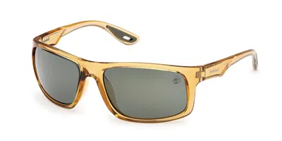 Timberland Tb00034 Polarized 27r Men's Sunglasses Yellow Size 62