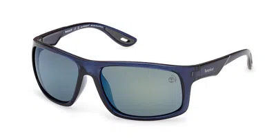 Timberland Tb00034 Polarized 90d Men's Sunglasses Blue Size 62