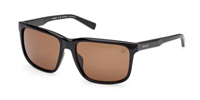 Timberland Tb00037 Polarized 01h Occhiali Da Sole Neri Per Uomo In Black