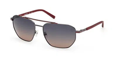 Timberland Tb00038 Polarized 06d Men's Sunglasses Silver Size 60