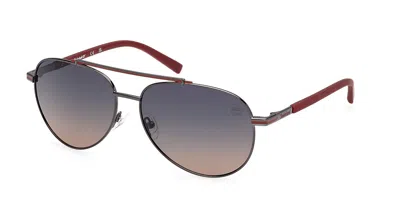 Timberland Tb00039 Polarized 06d Men's Sunglasses Silver Size 60