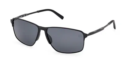 Timberland Tb00040 Polarized 02d Occhiali Da Sole Neri Per Uomo In Black