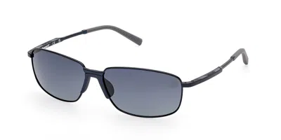 Timberland Tb00041 Polarized 91d Men's Sunglasses Blue Size 61 In Black