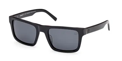 Timberland Tb00042 Polarized 01d Men's Sunglasses Black Size 55