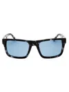Timberland Rectangle-frame Sunglasses In Dark Havana / Smoke Polarized