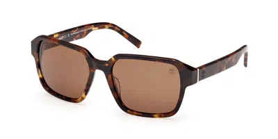 Timberland Tb00043 Polarized 54h Men's Sunglasses Tortoiseshell Size 56 In Brown