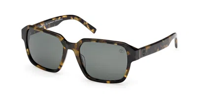 Timberland Tb00043 Polarized 55r Men's Sunglasses Tortoiseshell Size 56 In Black