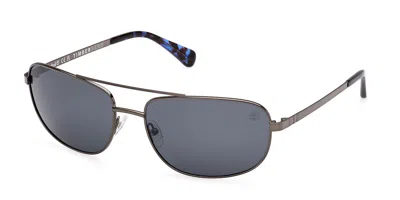 Timberland Tb00045 Polarized 08d Men's Sunglasses Silver Size 66 In Gray