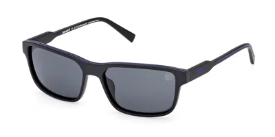 Timberland Tb00051 Polarized 02d Occhiali Da Sole Neri Per Uomo In Black