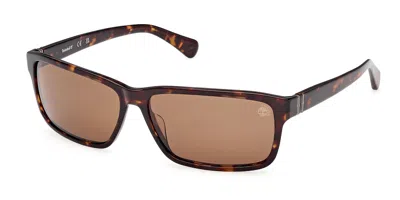 Timberland Tb00053 Polarized 52h Occhiali Da Sole Tartarugatishell Per Uomo In Brown