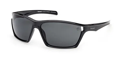 Timberland Tb00055 Polarized 01d Occhiali Da Sole Neri Per Uomo In Black