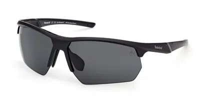 Timberland Tb00056 Polarized 02d Occhiali Da Sole Neri Per Uomo In Black