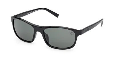 Timberland Tb00057-h Polarized 01r Occhiali Da Sole Neri Per Uomo In Black