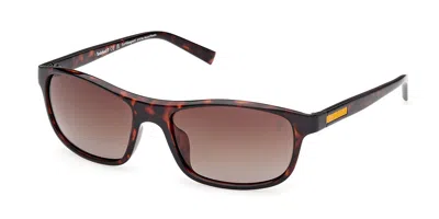 Timberland Tb00057-h Polarized 52h Occhiali Da Sole Tartarugatishell Per Uomo In Brown