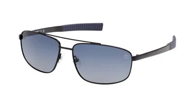 Timberland Tb00061 Polarized 02d Occhiali Da Sole Neri Per Uomo In Black