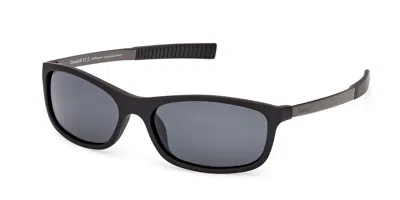 Timberland Tb00062-h Polarized 02d Occhiali Da Sole Neri Per Uomo In Black