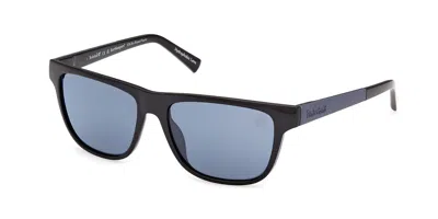 Timberland Tb00069 Polarized 01d Occhiali Da Sole Neri Per Uomo In Black
