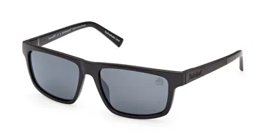 Timberland Tb00070 Polarized 01d Occhiali Da Sole Neri Per Uomo In Black
