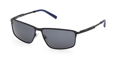 Timberland Tb00072 Polarized 02d Men's Sunglasses Black Size 59