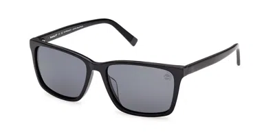 Timberland Tb00073-h Polarized 01d Occhiali Da Sole Neri Per Uomo In Black