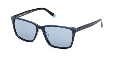 Timberland Tb00073-h Polarized 64d Occhiali Da Sole Blu Per Uomo