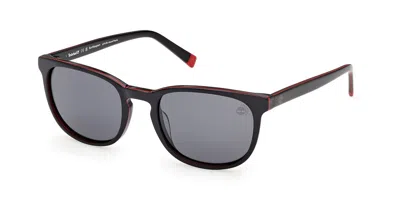 Timberland Tb00074 Polarized 01d Occhiali Da Sole Neri Per Uomo In Black