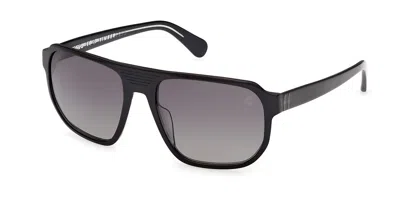 Timberland Tb00075 Polarized 01d Occhiali Da Sole Neri Per Uomo In Black