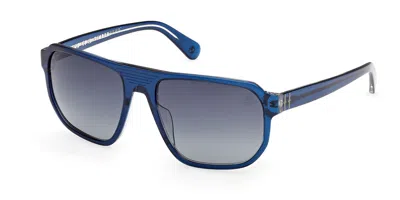 Timberland Tb00075 Polarized 90d Occhiali Da Sole Blu Per Uomo