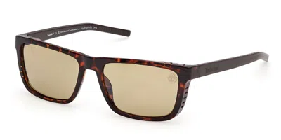 Timberland Tb00085 Polarized 52r Men's Sunglasses Tortoiseshell Size 56 In Dark Tortoise