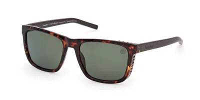 Timberland Tb00086 Polarized 52r Men's Sunglasses Tortoiseshell Size 55 In Brown