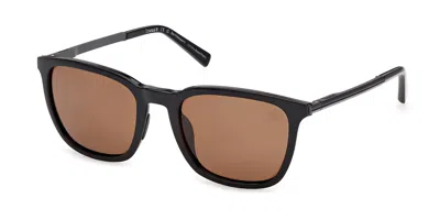 Timberland Tb00087 Polarized 01h Men's Sunglasses Black Size 55