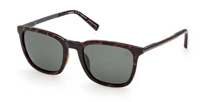 Timberland Tb00087 Polarized 52r Men's Sunglasses Tortoiseshell Size 55 In Dark Tortoise