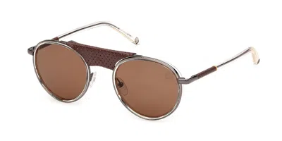 Timberland Tb00090 Polarized 27h Men's Sunglasses Clear Size 51 In Clear,gunmetal