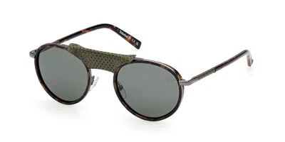 Timberland Tb00090 Polarized 52r Men's Sunglasses Tortoiseshell Size 51 In Gray