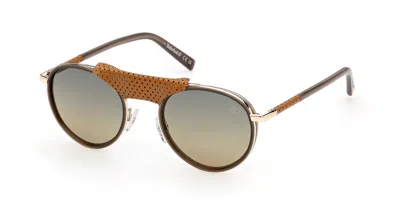 Timberland Tb00090 Polarized 96r Men's Sunglasses Green Size 51 In Gold