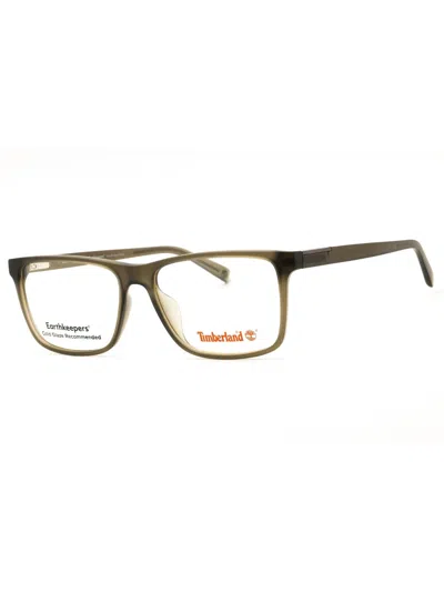 Timberland Tb1759-h Rectangular Eyeglasses For Men In Green
