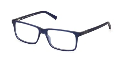 Timberland Tb1765 091 Men's Glasses Blue Size 57 - Free Lenses - Blue Light Block Available In Transparent Matte Blue