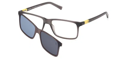 Timberland Tb1765 With Clip-on 020 Occhiali Da Vista Grigi Per Uomo (solo Montatura) In Gray