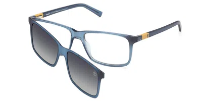 Timberland Tb1765 With Clip-on 090 Men's Glasses Blue Size 54 - Free Lenses - Blue Light Block Available