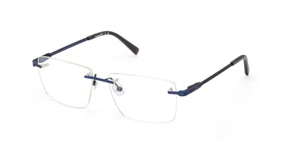 Timberland Tb1800 091 Men's Glasses Blue Size 55 - Free Lenses - Blue Light Block Available In Matte Dark Blue