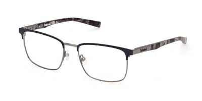 Timberland Tb1802 091 Men's Glasses Blue Size 54 - Free Lenses - Blue Light Block Available In Matte Dark Blue Silver
