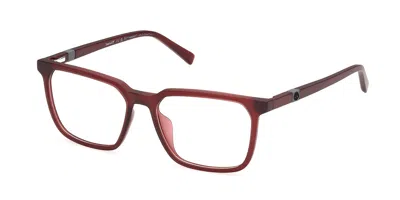 Timberland Tb1819-h 067 Men's Glasses Red Size 53 - Free Lenses - Blue Light Block Available In Opaque Dark Red